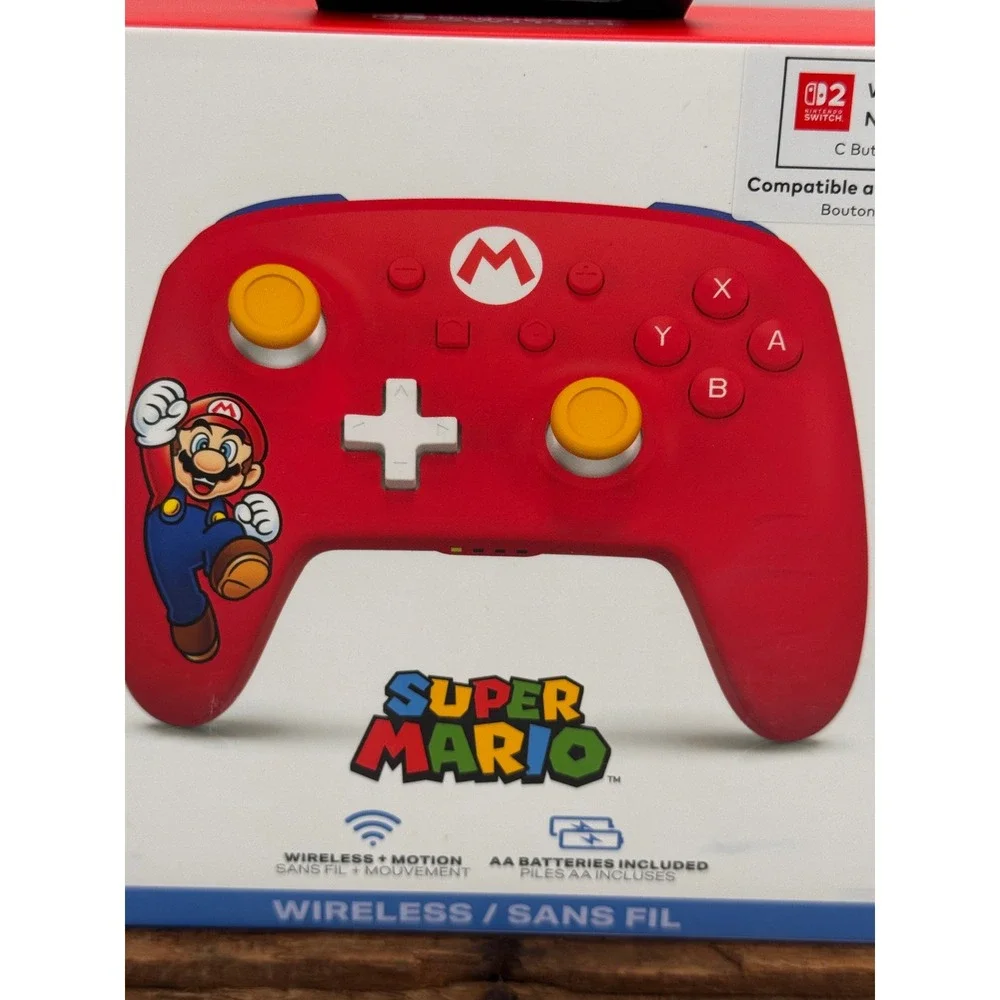 PowerA Super Mario Wireless Controller for Nintendo Switch 2 Lite Mario Joy Red